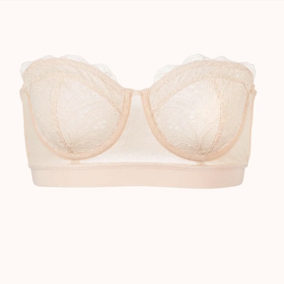 Lively The Lace Strapless bra size 38DD toaated almond NWT - Picture 4 of 7